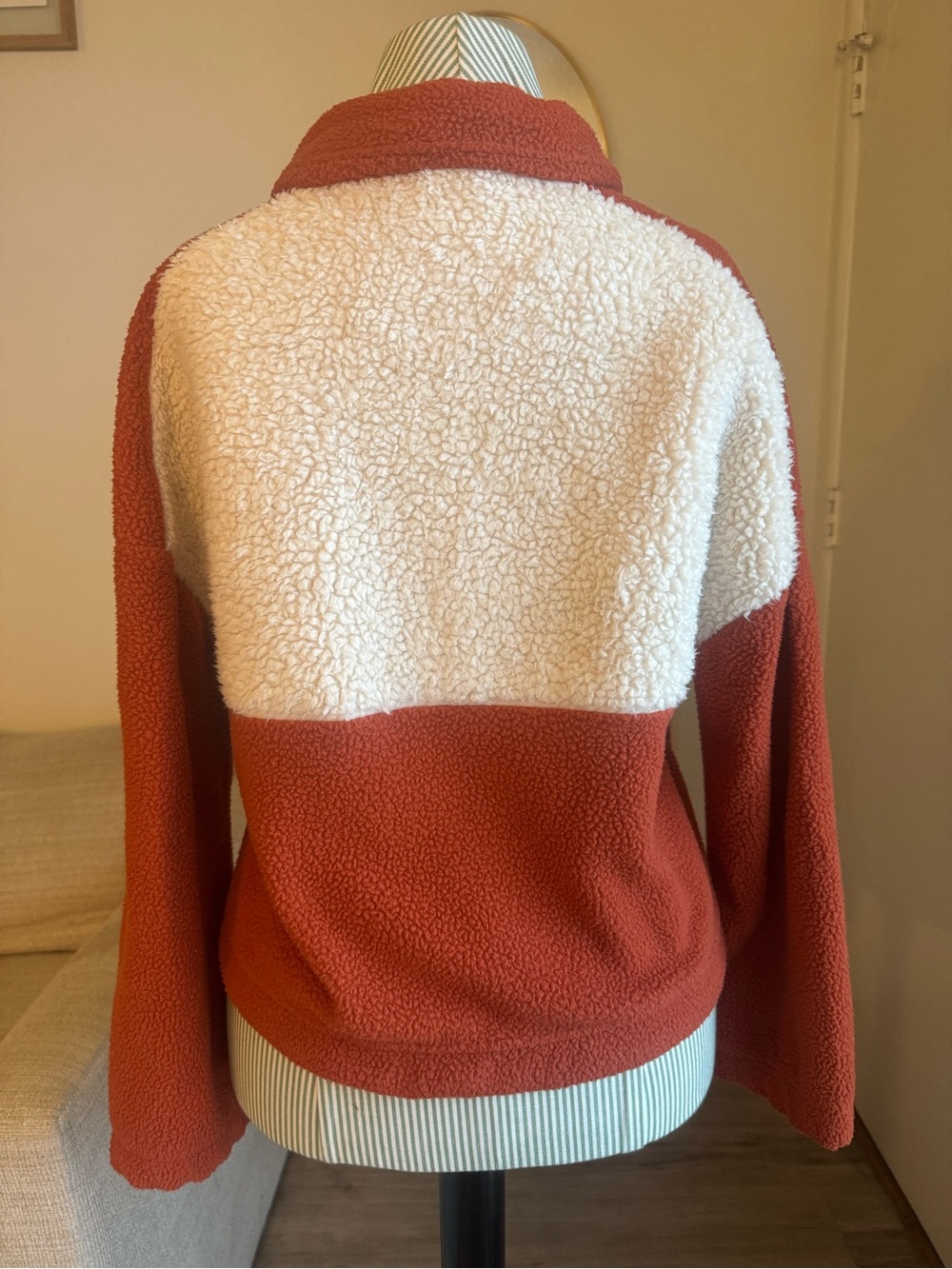 Columbia Sherpa Fleece Colorblock Snap Pullover Women’s Small - Picture 3 of 6